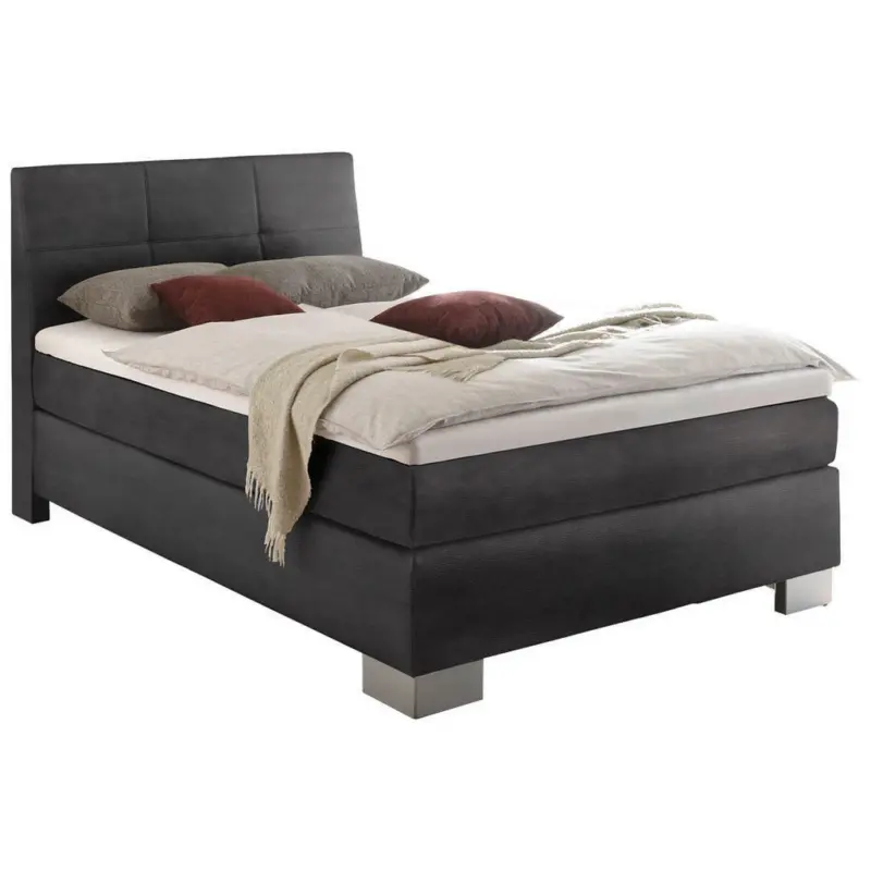 Boxspringbett 120/200 cm in Dunkelgrau