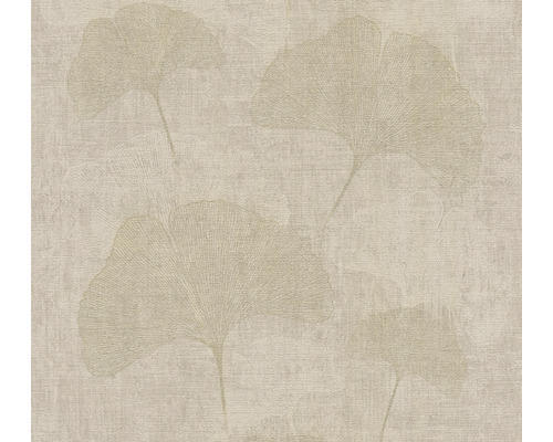 Vliestapete 32265-5 Cuba Ginkgo-Blatt beige