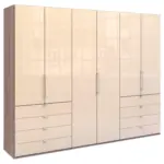 XXXLutz Lauterach - Ihr Möbelhaus bei Bregenz Falttürenschrank Glasfront in Trüffeleichefarben, Magnolie