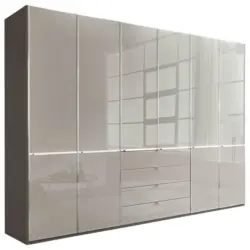 Drehtürenschrank in Grau, Dunkelgrau