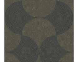 Vliestapete 38027-4 Cuba Art Deco Mosaik grau schwarz