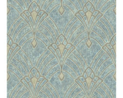 Vliestapete 38094-2 Mata Hari Art-Deco blau