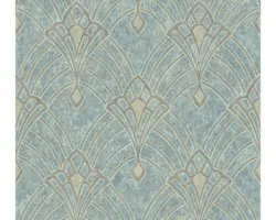Vliestapete 38094-2 Mata Hari Art-Deco blau