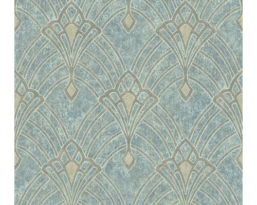 Vliestapete 38094-2 Mata Hari Art-Deco blau