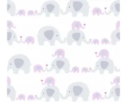 Vliestapete 38113-2 Little Love Elefanten rosa