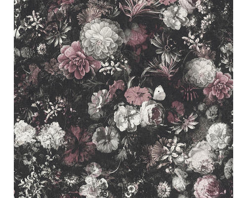 Vliestapete 38095-2 Mata Hari Vintage Floral schwarz