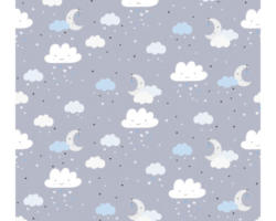 Vliestapete 38125-2 Little Love Himmel blau grau