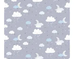 Vliestapete 38125-2 Little Love Himmel blau grau