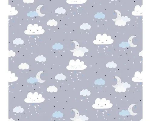 Vliestapete 38125-2 Little Love Himmel blau grau