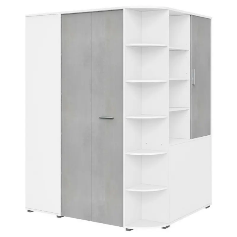 Begehbarer Eckschrank 124/199/148 cm