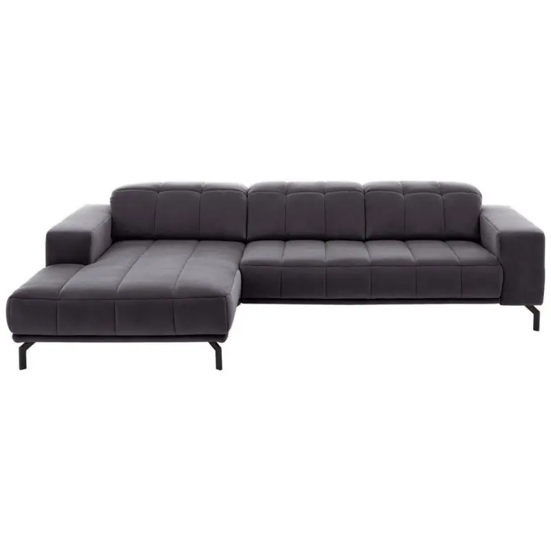 Ecksofa in Velours Altrosa