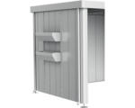 Hornbach Blumenkasten biohort FloraBoard zu Seitendach Gartenhaus Neo silber