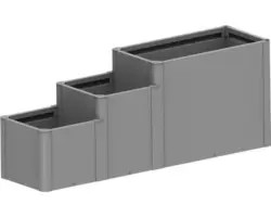 Hochbeet klassisch biohort DaVinci Version 3 Metall 201 x 53 x 77 cm quarzgrau-metallic