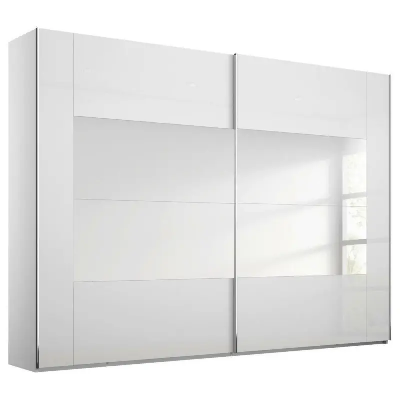 Schwebetürenschrank in Weiß