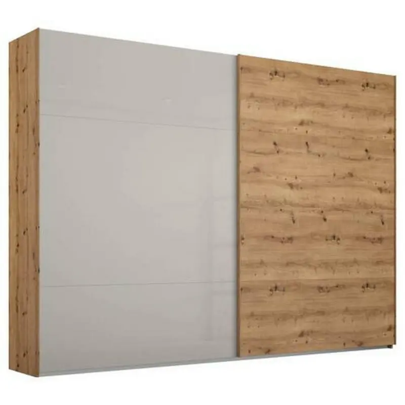 Schwebet&uuml;renschrank in Grau, Eichefarben