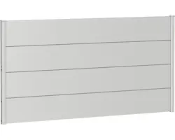 Zaunelement Aluminium biohort 180 x 90 cm silber-metallic