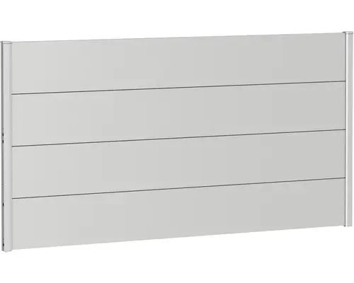 Zaunelement Aluminium biohort 180 x 90 cm silber-metallic