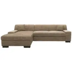Ecksofa in Webstoff Braun, Beige