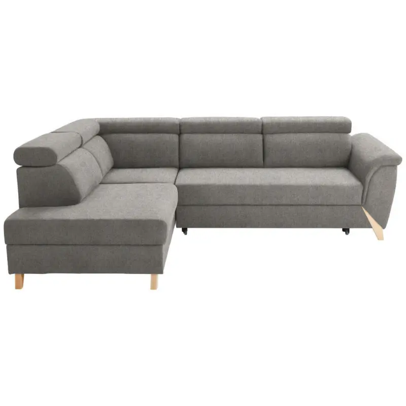 Ecksofa in Webstoff Graubraun