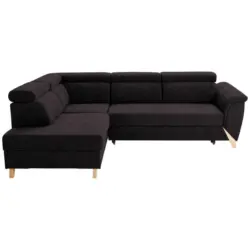 Ecksofa in Webstoff Braun