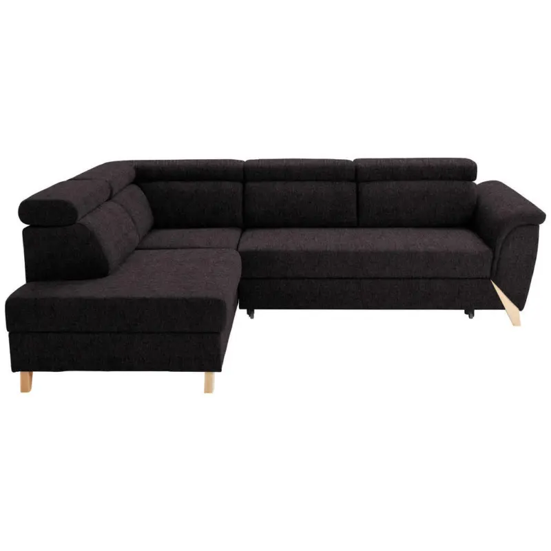 Ecksofa in Webstoff Braun