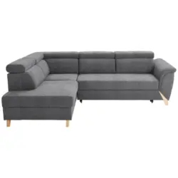 Ecksofa in Webstoff Grau
