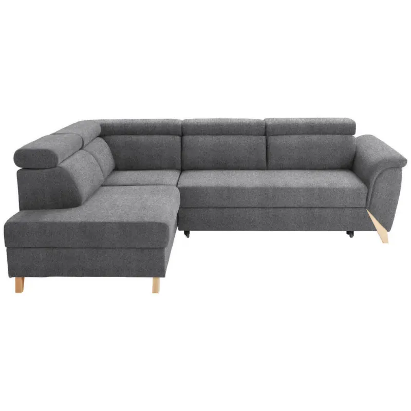 Ecksofa in Webstoff Grau