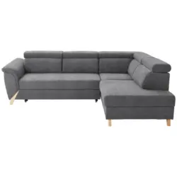 Ecksofa in Webstoff Grau