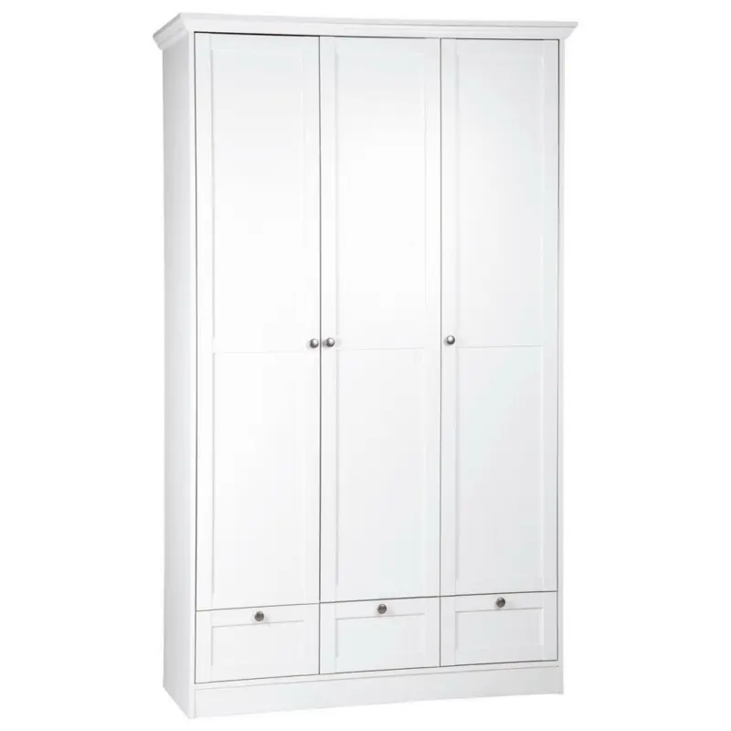 Drehtürenschrank in Weiß