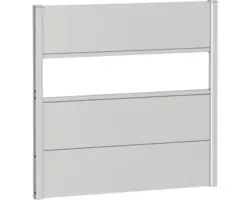 Zaunelement Aluminium biohort mit Glaseinsatz 100 x 90 cm silber-metallic