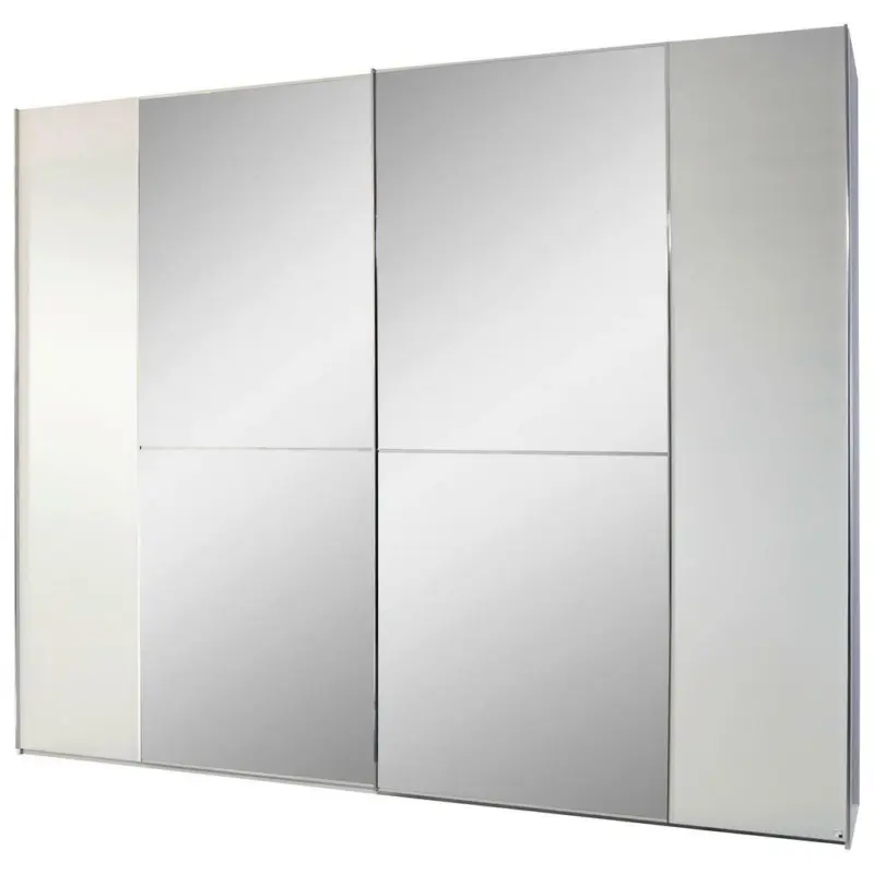 Schwebetürenschrank in Weiß