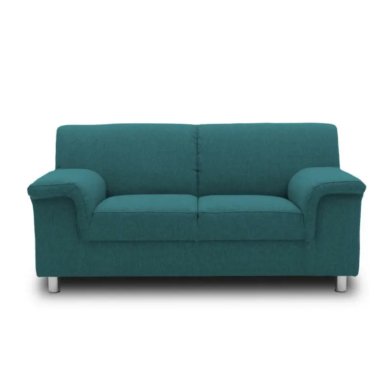 Zweisitzer-Sofa in Webstoff Petrol