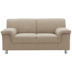 Zweisitzer-Sofa in Webstoff Beige