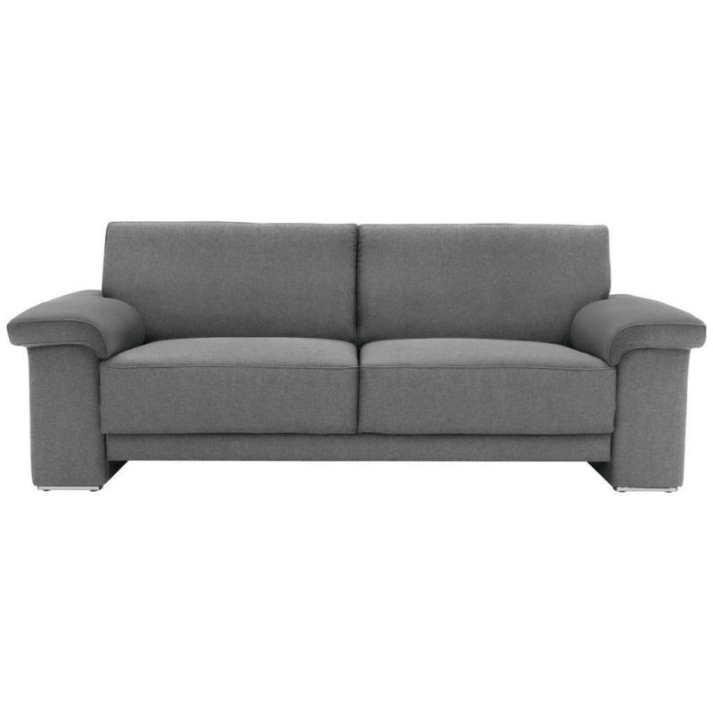 Dreisitzer-Sofa in Webstoff Silberfarben