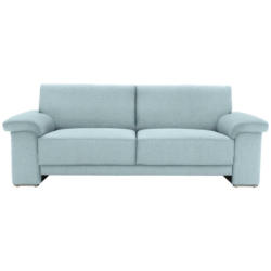 Dreisitzer-Sofa in Webstoff Hellblau