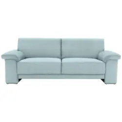 Dreisitzer-Sofa in Webstoff Hellblau