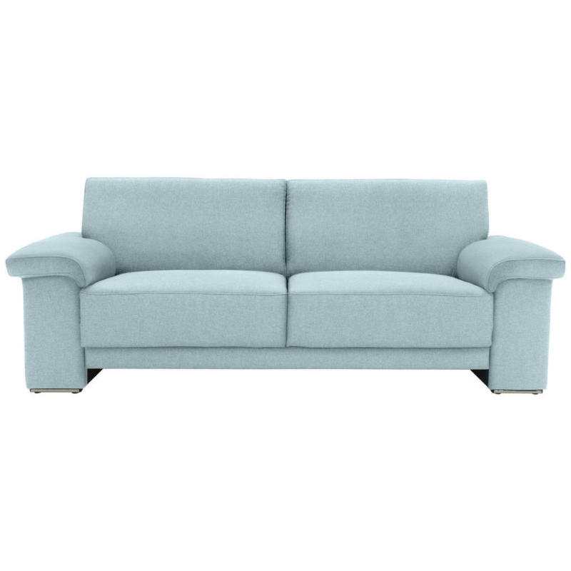 Dreisitzer-Sofa in Webstoff Hellblau