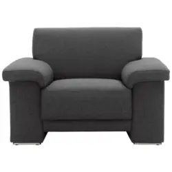 Sessel in Webstoff Braun, Schwarz