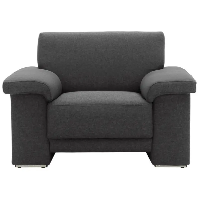 Sessel in Webstoff Braun, Schwarz