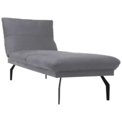 Relaxliege in Mikrofaser Dunkelgrau