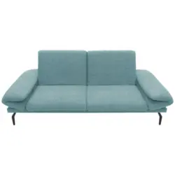 Zweisitzer-Sofa in Mikrofaser Petrol