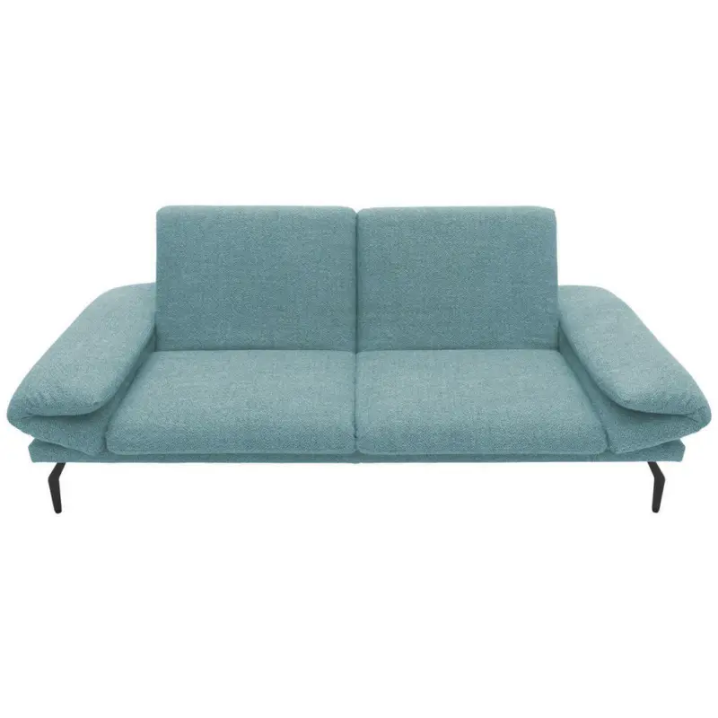 Zweisitzer-Sofa in Mikrofaser Petrol