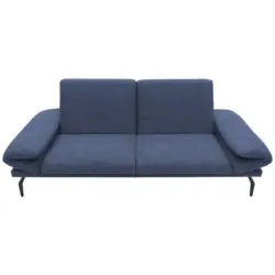 Zweisitzer-Sofa in Mikrofaser Dunkelblau