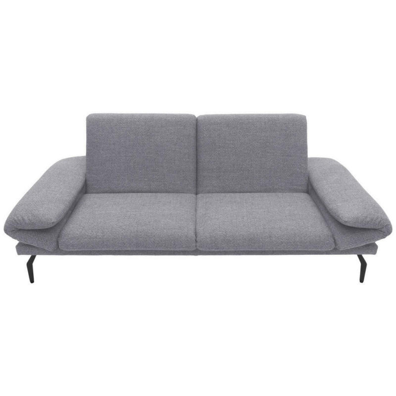 Zweisitzer-Sofa in Mikrofaser Dunkelgrau