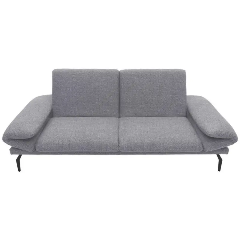Zweisitzer-Sofa in Mikrofaser Dunkelgrau
