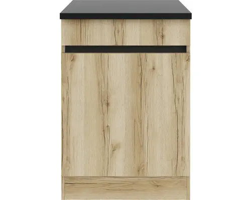 Spülenunterschrank Optifit Kaya Wildeiche matt 60x88x60 cm mit Drehtür