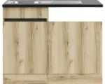 Hornbach Spülenunterschrank Optifit Kaya Wildeiche matt 50x88x60 cm mit Drehtür und Blende