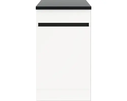 Spülenunterschrank Optifit Luca weiß matt 50x88x60 cm mit Drehtür