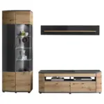 XXXLutz Lauterach - Ihr Möbelhaus bei Bregenz Wohnwand 235/200/46,4 cm in Braun, Grau, Eiche Artisan