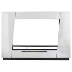 Wohnwand 275/194,5/38,4 cm in Schwarz, Weiß Hochglanz